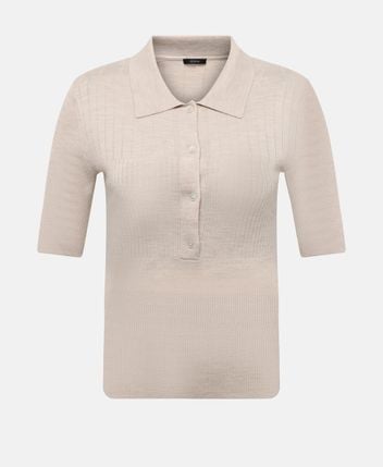 Woolen polo shirt