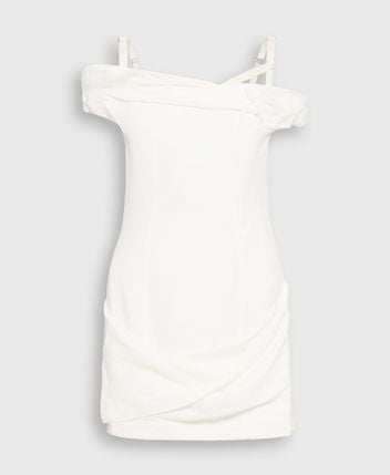 Linen-blend dress