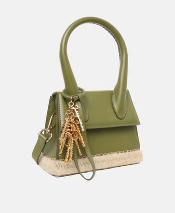 Leather Top Handle bag Le Chiquito Moyen Cordao