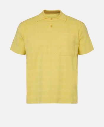 Knitted polo shirt Citron