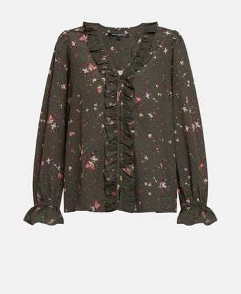 Long-sleeved blouse Olive