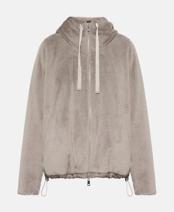 Reversible faux fur jacket