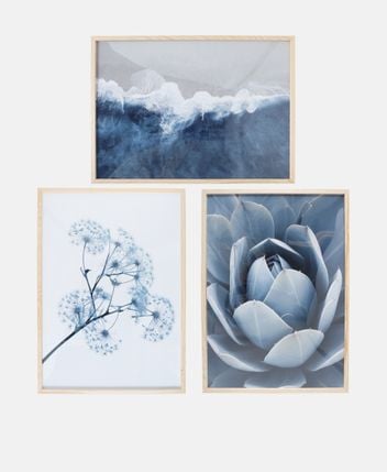 Framed pictures, set of 3