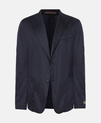 Wool-blend suit jacket