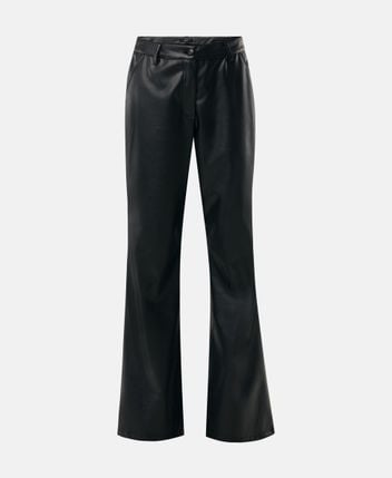 Leather-look trousers