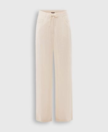 Linen-blend trousers