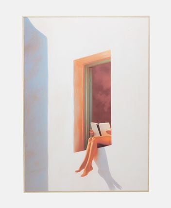 Framed print art Window Book