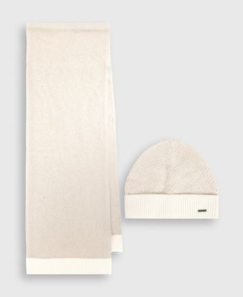 Wool-blend beanie and scarf set Yago