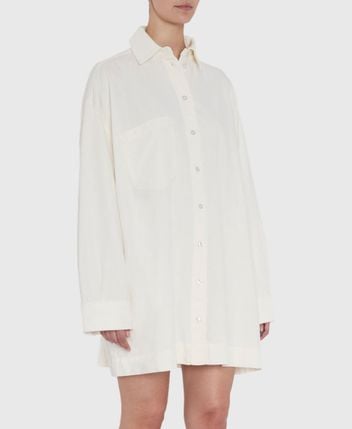 Linen-blend dress
