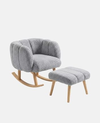 Chair and pouffe set