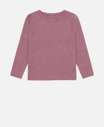 Wool long-sleeved top