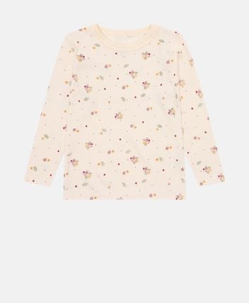 Wool long-sleeved top