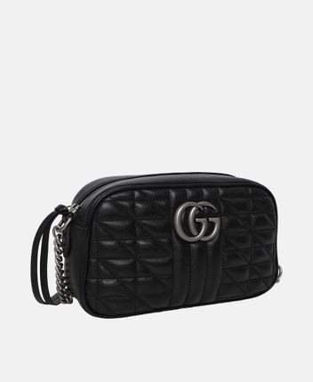 Leather cross body bag Gg Marmount