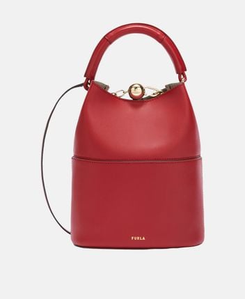 Leather bucketbag