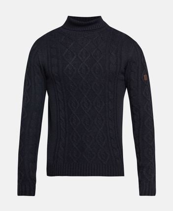 Wool-blend rollneck