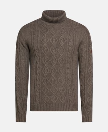 Wool-blend rollneck