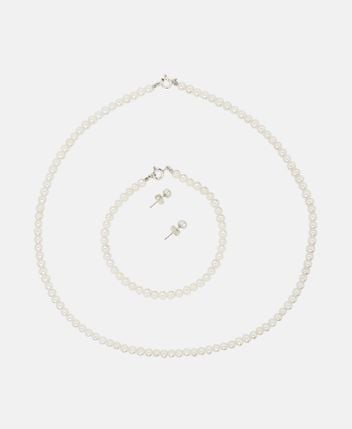Necklace, bracelet and ear studs set