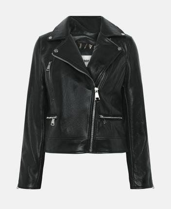 Leather-look jacket Distressed
