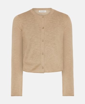 Linen-blend cardigan