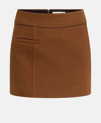 Wool-blend skirt