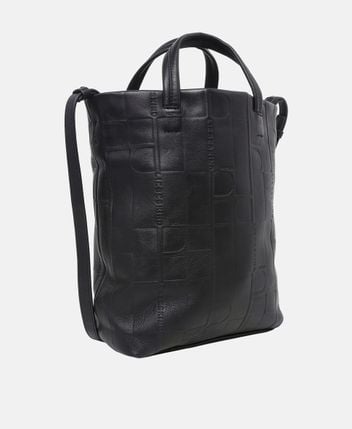 Leather tote bag