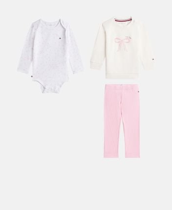 Body, long-sleeved shirt and trousers set