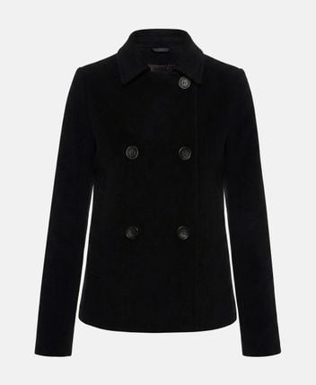Wool-blend short coat