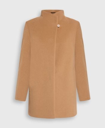 Wool-blend short coat