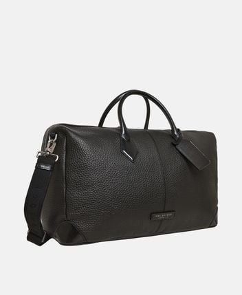 Leather weekender