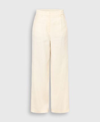 Linen-blend trousers