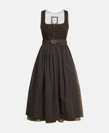 Wool-blend dirndl with apron