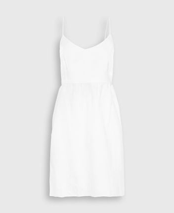 Linen-blend dress
