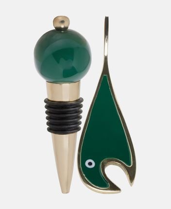 Bottle opener & bottle stopper set