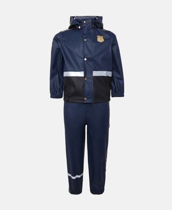 Rain jacket and rain trousers set Police