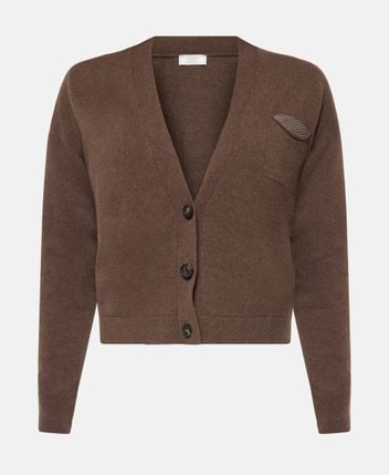 Wool-silk blend cardigan