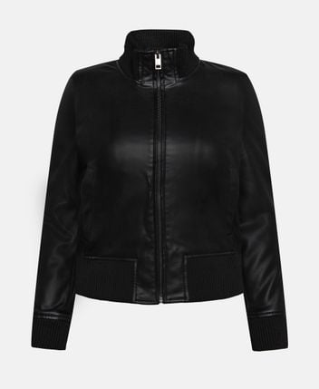 Leather-look blazer