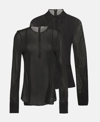 Blouse and long-sleeve set