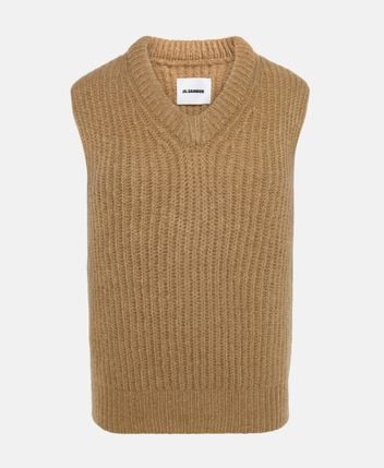 Wool sleeveless pullover