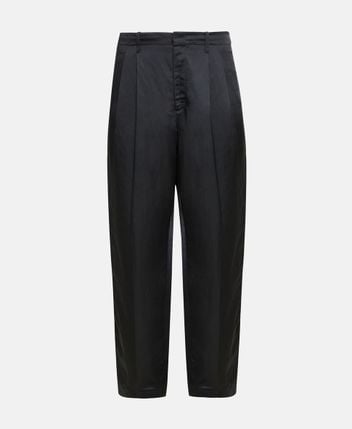 Linen-blend trousers