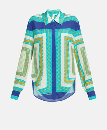 Silk-blend blouse