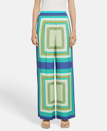 Silk-blend trousers