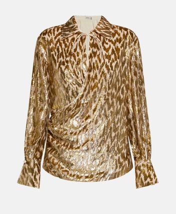 Silk-blend shirt blouse