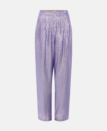 Silk-blend trousers