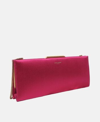 Satin clutch bag