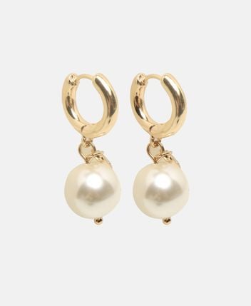 Pearl hoop earrings