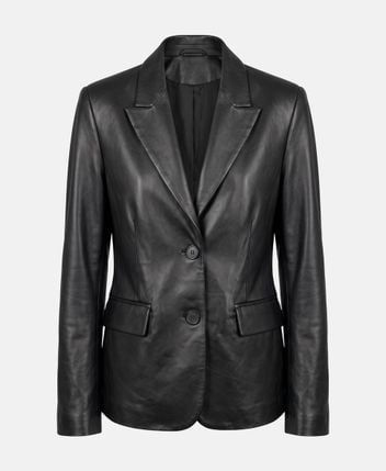 Leather blazer Nero