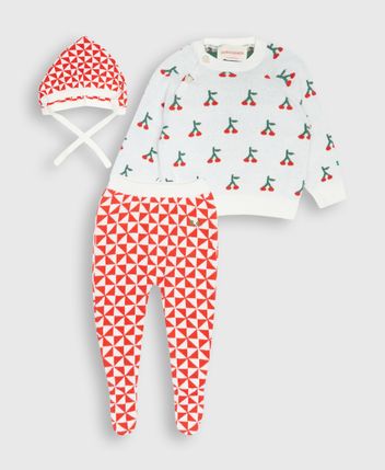 Long-sleeved shirt, trousers and hat set
