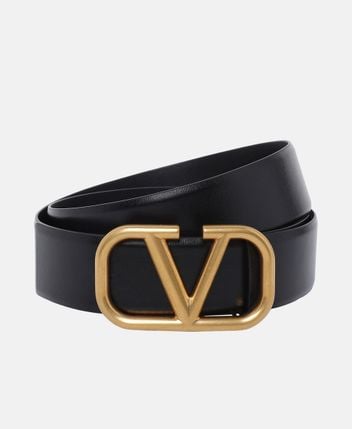 Leather belt VLogo Signature