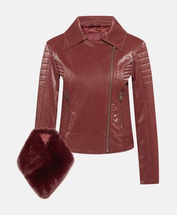 Leather-look jacket