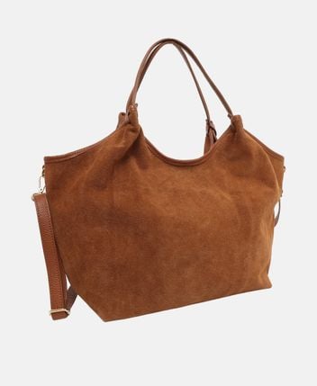 Leather tote bag